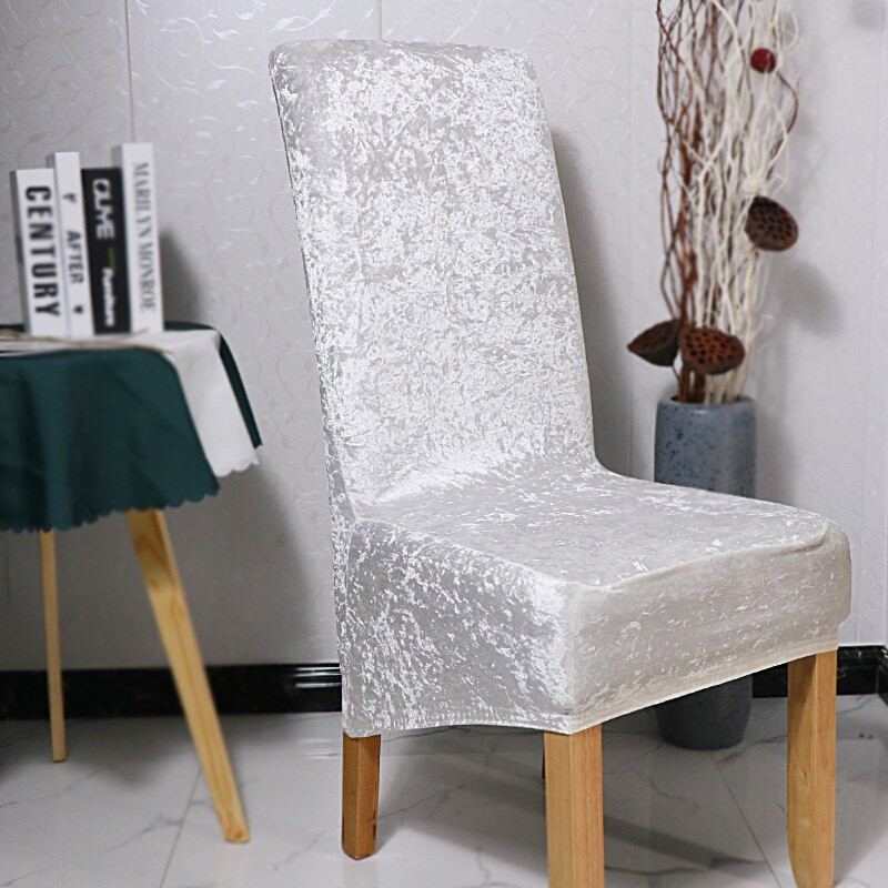 Zlatý zamatový elastický poťah na stoličku, jednofarebný poťah na stoličku, poťah na stoličku do reštaurácie, hotelovej stoličky, dekorácie, elastický poťah na sedadlo, chránič sedadla
