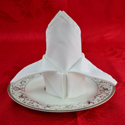 10 части червено бял 100% памук 33x33cm квадратна сгъваема кърпа за хотелски западен ресторант маса за хранене дебела салфетка домашен текстил