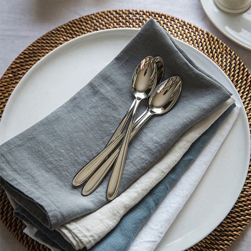 40x40cm vászon partiterítő vacsoraszalvéta étterem Otthoni szalvéták Esküvői vászonszövet Konyhai vacsoraszalvéták