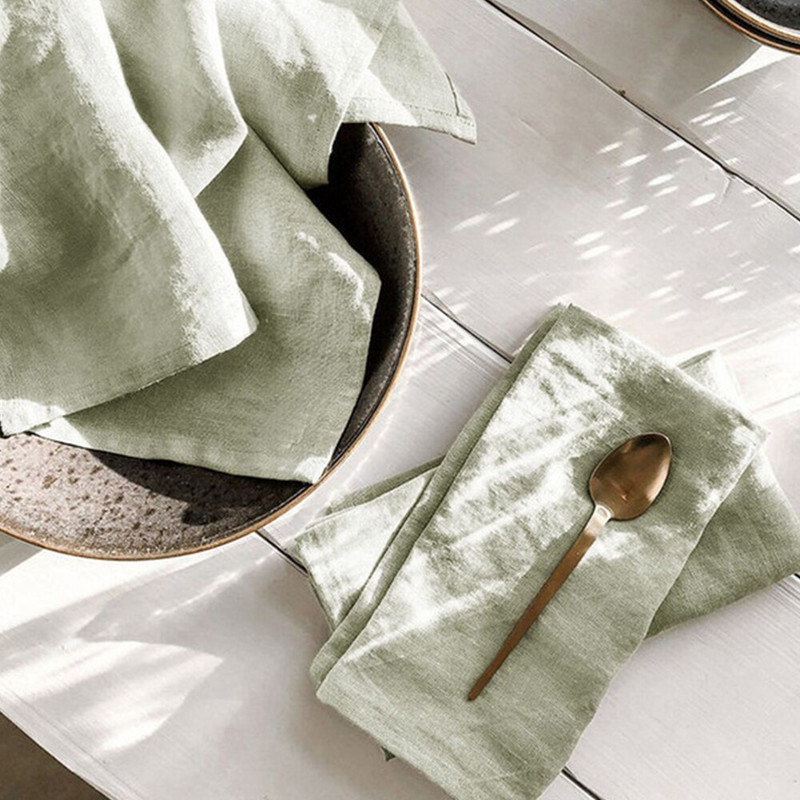 40x40cm vászon partiterítő vacsoraszalvéta étterem Otthoni szalvéták Esküvői vászonszövet Konyhai vacsoraszalvéták