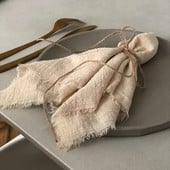 Esküvői szalvéták 17 x 17 hüvelykes vászonszalvéták elefántcsont 100% pamut konyharuhák rózsaszín születésnapi parti szalvéta olcsó esküvői szalvéták