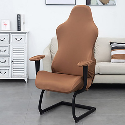 1 rinkinys elastinis kėdės užvalkalas, dulkėms atsparus vientisas biuro kompiuterinių žaidimų kėdės užvalkalas, skirtas lenktyninėms žaidimų kėdėms su porankio dangteliu