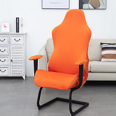 1 rinkinys elastinis kėdės užvalkalas, dulkėms atsparus vientisas biuro kompiuterinių žaidimų kėdės užvalkalas, skirtas lenktyninėms žaidimų kėdėms su porankio dangteliu