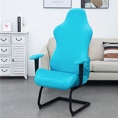 1 rinkinys elastinis kėdės užvalkalas, dulkėms atsparus vientisas biuro kompiuterinių žaidimų kėdės užvalkalas, skirtas lenktyninėms žaidimų kėdėms su porankio dangteliu