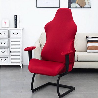 1 rinkinys elastinis kėdės užvalkalas, dulkėms atsparus vientisas biuro kompiuterinių žaidimų kėdės užvalkalas, skirtas lenktyninėms žaidimų kėdėms su porankio dangteliu