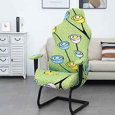 1 rinkinys elastinis kėdės užvalkalas, dulkėms atsparus vientisas biuro kompiuterinių žaidimų kėdės užvalkalas, skirtas lenktyninėms žaidimų kėdėms su porankio dangteliu