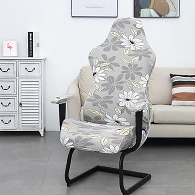 1 rinkinys elastinis kėdės užvalkalas, dulkėms atsparus vientisas biuro kompiuterinių žaidimų kėdės užvalkalas, skirtas lenktyninėms žaidimų kėdėms su porankio dangteliu