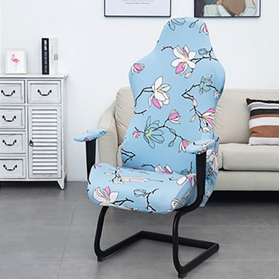1 rinkinys elastinis kėdės užvalkalas, dulkėms atsparus vientisas biuro kompiuterinių žaidimų kėdės užvalkalas, skirtas lenktyninėms žaidimų kėdėms su porankio dangteliu