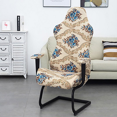 1 rinkinys elastinis kėdės užvalkalas, dulkėms atsparus vientisas biuro kompiuterinių žaidimų kėdės užvalkalas, skirtas lenktyninėms žaidimų kėdėms su porankio dangteliu