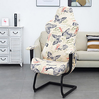 1 rinkinys elastinis kėdės užvalkalas, dulkėms atsparus vientisas biuro kompiuterinių žaidimų kėdės užvalkalas, skirtas lenktyninėms žaidimų kėdėms su porankio dangteliu