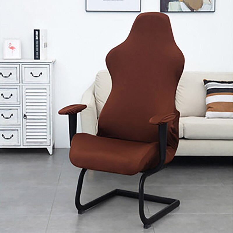 1 rinkinys elastinis kėdės užvalkalas, dulkėms atsparus vientisas biuro kompiuterinių žaidimų kėdės užvalkalas, skirtas lenktyninėms žaidimų kėdėms su porankio dangteliu