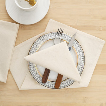 Πλενόμενες λινά χαρτοπετσέτες από βαμβάκι για τραπέζι δείπνου Χονδρική Προσαρμοσμένη Κομψή Απλό Φυσικό Ξύλινο Σχέδιο Διακόσμηση Γάμου Προσαρμοσμένη