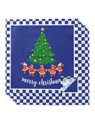 4/6/8 ks kuchynské obrúsky s vianočným stromčekom Santa Claus kockované stolové obrúsky večerné obrúsky na svadobnú hostinu párty dekoráciu