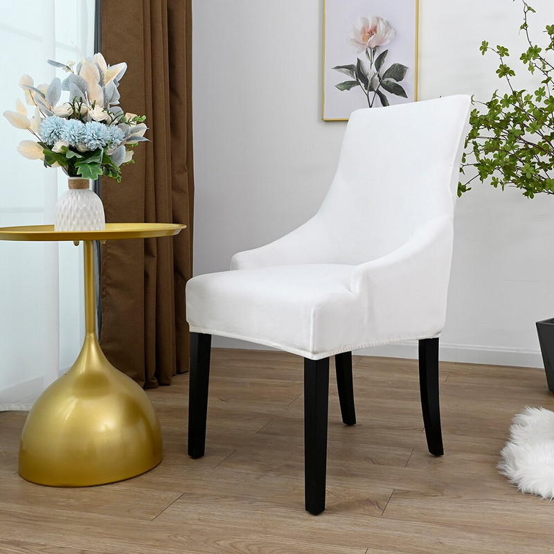 Új egyszínű székhuzat Elasztikus étkező üléshuzat Teljes csomagú székvédő tok éttermi esküvői banketthez