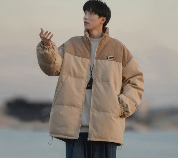 Geaca de iarna pentru barbati cu logo si sireturi