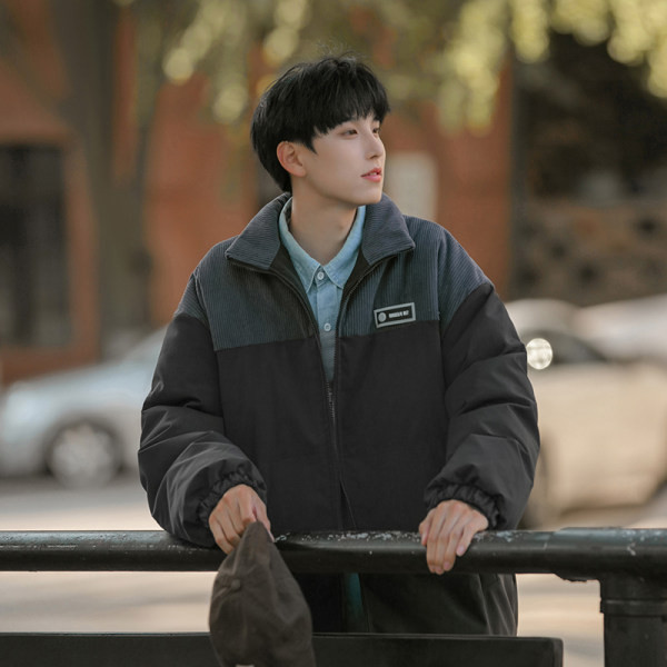 Geaca de iarna pentru barbati cu logo si sireturi