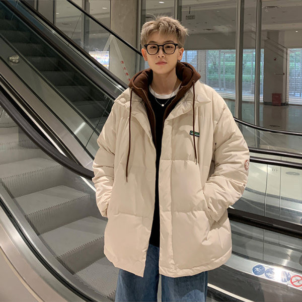 Geaca barbati model larg cu imprimeu si inchidere cu fermoar