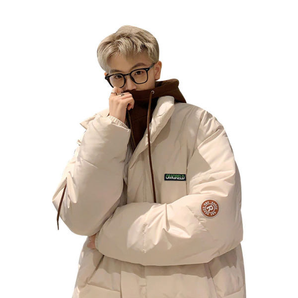 Geaca barbati model larg cu imprimeu si inchidere cu fermoar