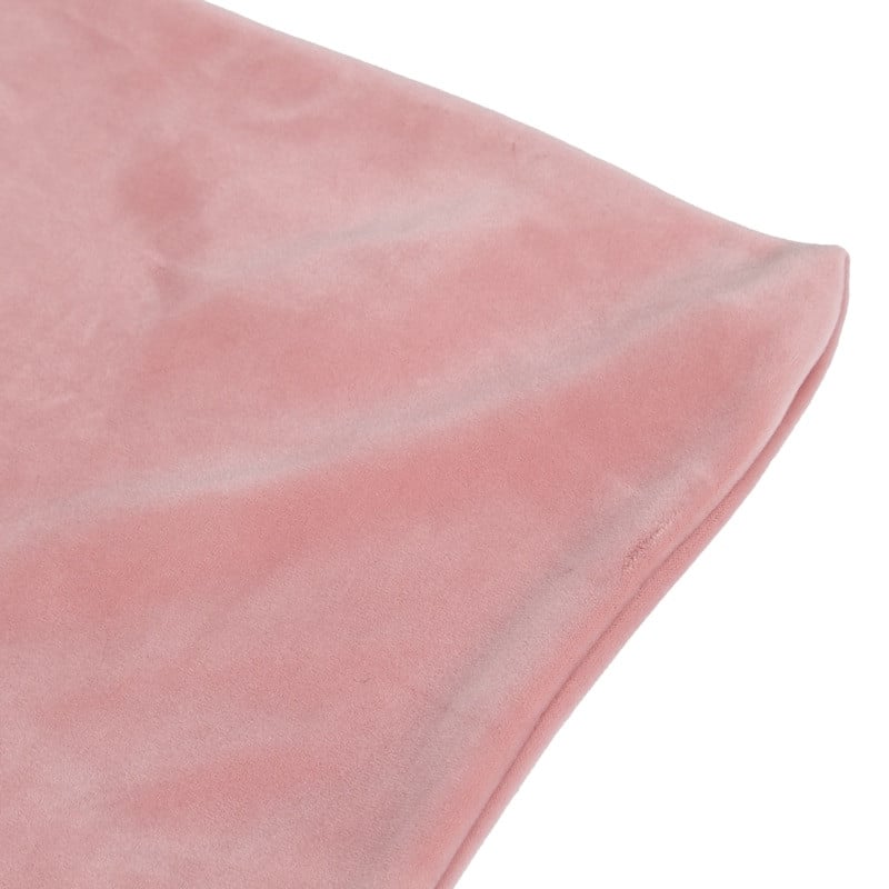 Huse pentru scaune pentru scaune scurte din țesătură din catifea vulpea elastică pentru sufragerie nunta bucătărie acasă, roz