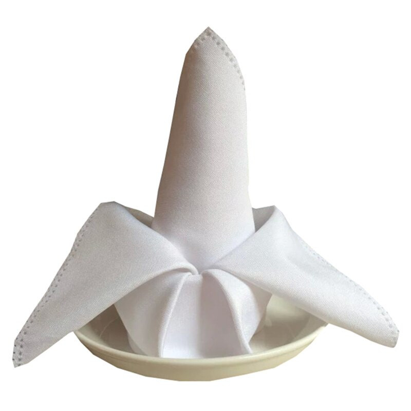 10 vnt 48 x 48 cm paprastos poliesterio stalo servetėlės Medžiaginės vakarienės nosinės Kilimėliai viešbučių vestuvinėms servetėlėms