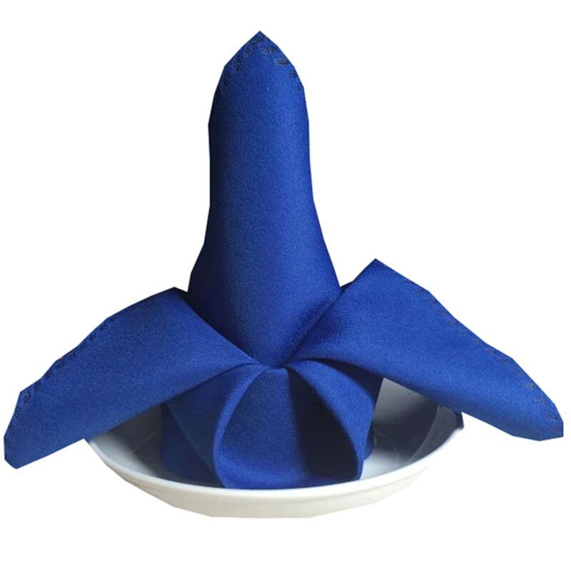 10 vnt 48 x 48 cm paprastos poliesterio stalo servetėlės Medžiaginės vakarienės nosinės Kilimėliai viešbučių vestuvinėms servetėlėms