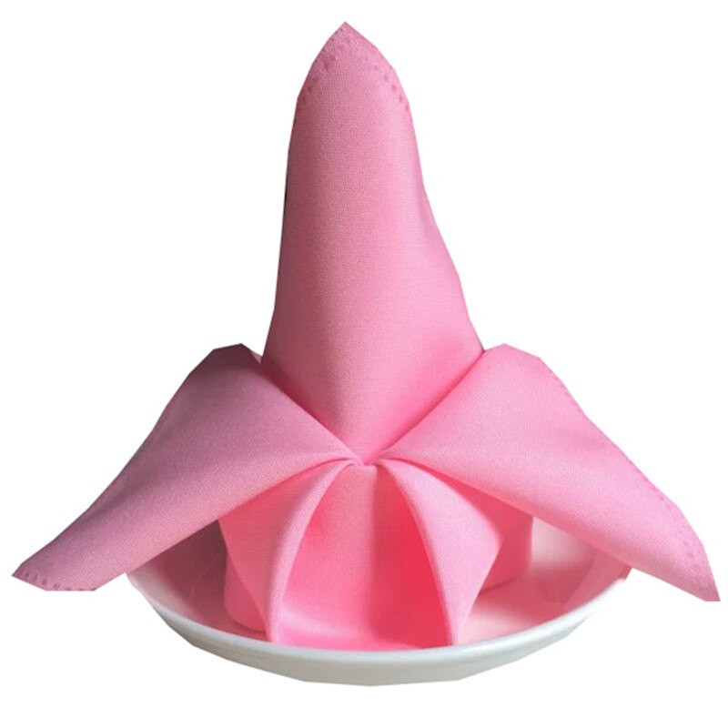 10 vnt 48 x 48 cm paprastos poliesterio stalo servetėlės Medžiaginės vakarienės nosinės Kilimėliai viešbučių vestuvinėms servetėlėms