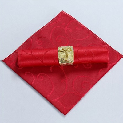 10db 48 x 48cm Poliészter Jacquard Asztali szalvéták Damaszt Esküvői Szalvéták Étkező Asztal Szőnyegek Zsebkendők