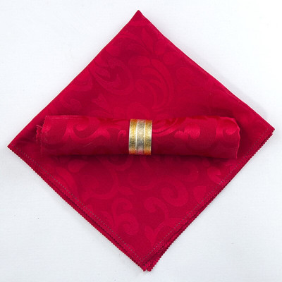 10db 48 x 48cm Poliészter Jacquard Asztali szalvéták Damaszt Esküvői Szalvéták Étkező Asztal Szőnyegek Zsebkendők