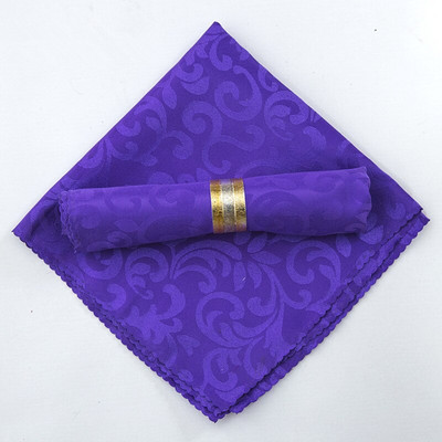 10db 48 x 48cm Poliészter Jacquard Asztali szalvéták Damaszt Esküvői Szalvéták Étkező Asztal Szőnyegek Zsebkendők