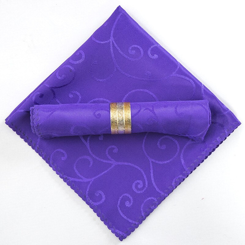 10db 48 x 48cm Poliészter Jacquard Asztali szalvéták Damaszt Esküvői Szalvéták Étkező Asztal Szőnyegek Zsebkendők