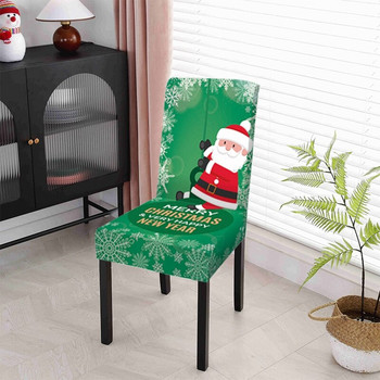 Καλύμματα χριστουγεννιάτικων καρεκλών 2023 Ελαστική αντι-βρώμικη θήκη καθισμάτων για δείπνο Γαμήλια κουβέρτα Ξενοδοχείου για δείπνο Χριστουγεννιάτικη διακόσμηση σπιτιού