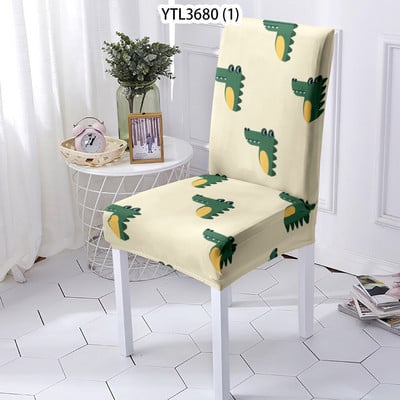 Huse universale pentru scaune cu spătar înalt extensibile din spandex cu spătar Animale Fluture Albină Libelulă Protector pentru scaune