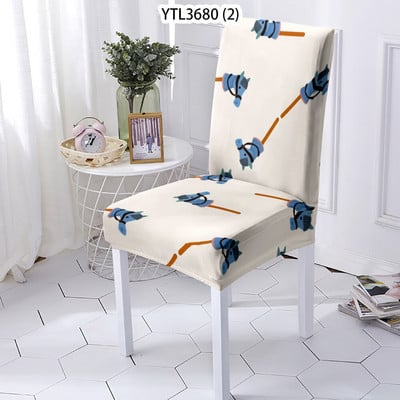 Huse universale pentru scaune cu spătar înalt extensibile din spandex cu spătar Animale Fluture Albină Libelulă Protector pentru scaune