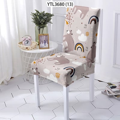 Huse universale pentru scaune cu spătar înalt extensibile din spandex cu spătar Animale Fluture Albină Libelulă Protector pentru scaune