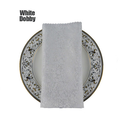 Balta žakardo auksinė servetėlė, 50 dalių rinkinys, vestuvių dekoravimo servetėlė, restoranas, viešbutis, banketas, sulankstomas audinys, speciali kaina