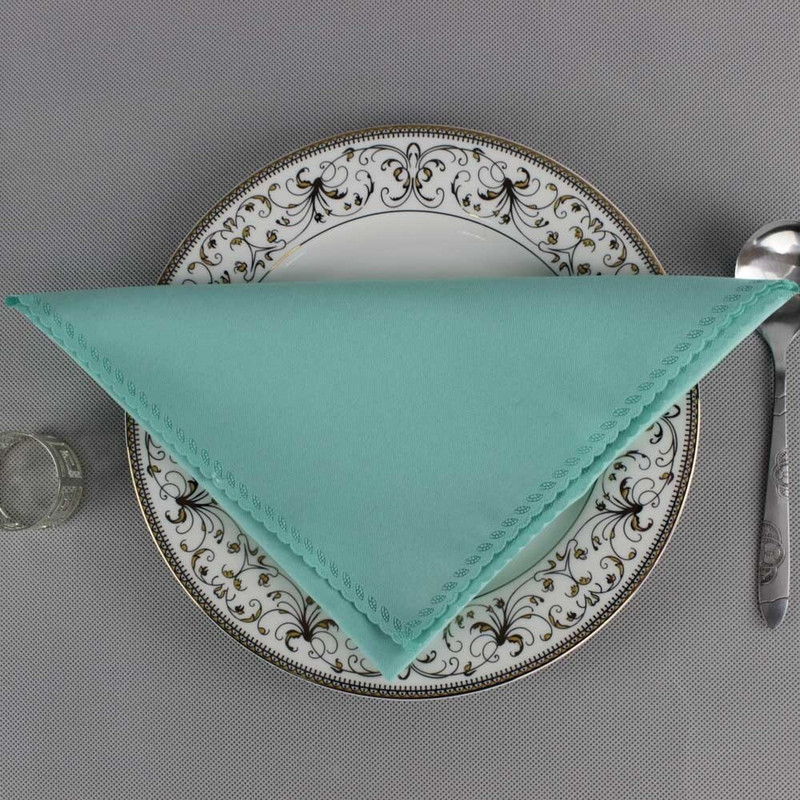 Pevné polyesterové obrúsky, 10 ks / dávka, 48x48cm, červená / biela, 20 farieb, vhodné do hotela, reštaurácie, na svadbu a stôl