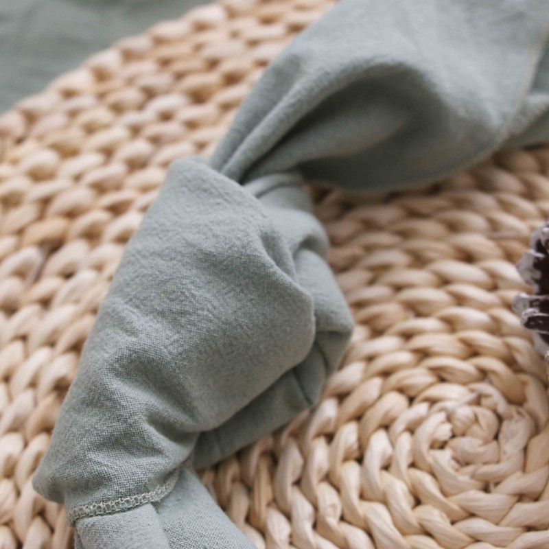 NP015D Mosható egyedi készítésű karácsonyi középső 10 db/tétel esküvői 40cm*40cm zsálya zöld fehér 100% pamut puha asztali szalvéta