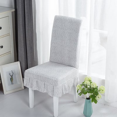 Spausdintas sijono kėdės užvalkalas Paprasti Style Stretch spandex kėdžių užvalkalai valgomajam Virtuvei Banketui Vestuvėms Namų dekoro sėdynės dėklas