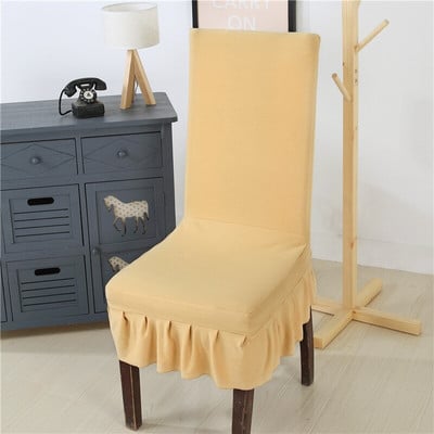 Spausdintas sijono kėdės užvalkalas Paprasti Style Stretch spandex kėdžių užvalkalai valgomajam Virtuvei Banketui Vestuvėms Namų dekoro sėdynės dėklas