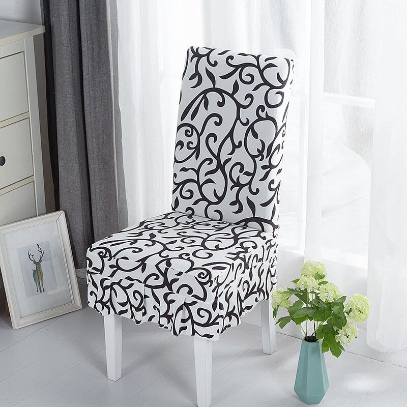 Spausdintas sijono kėdės užvalkalas Paprasti Style Stretch spandex kėdžių užvalkalai valgomajam Virtuvei Banketui Vestuvėms Namų dekoro sėdynės dėklas