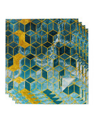 Cub degradat verde marmură 4/6/8 buc șervețel de pânză decor de masă prosop de cină pentru farfurii de bucătărie covoraș de decorare de petrecere de nuntă