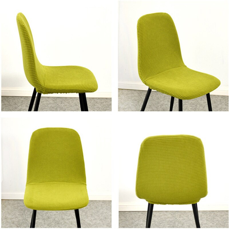 Poťahy na stoličky z polárneho fleecového materiálu, pletený poťah na sedadlo do kuchyne, jedálenskej stoličky, Funda Silla, moderné hotelové, kancelárske, barové stoličky