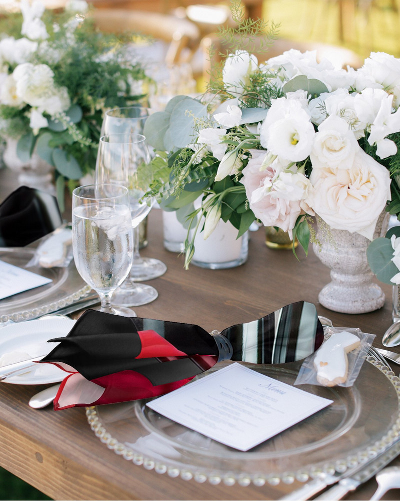 Valentin-napi rózsavirág vörösboros asztali szalvéta esküvőre