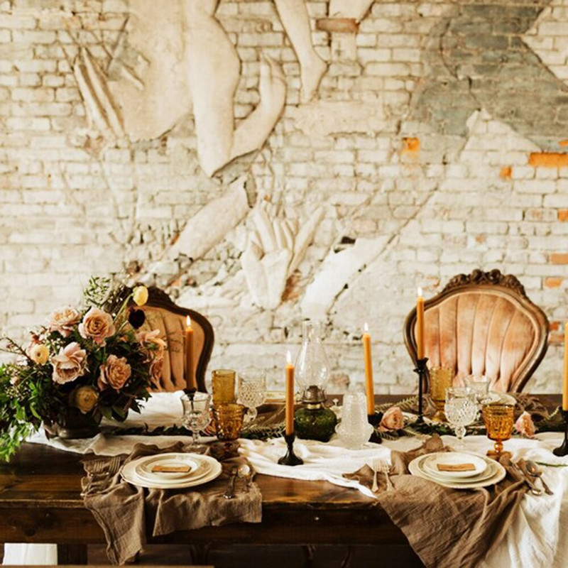 Șervețel vopsit manual de pământ Servețel din tifon galben Șervețel rupt de mână Nuntă în aer liber Decor de masă Iubito Boho Nuntă Boemă