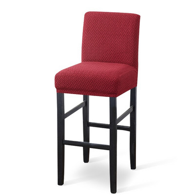 Husă pentru scaun de bar din lână polară Husă pentru scaun cu spate scurt pentru sufragerie Banchete Cafenea Protectie pentru scaune decorative din jacquard