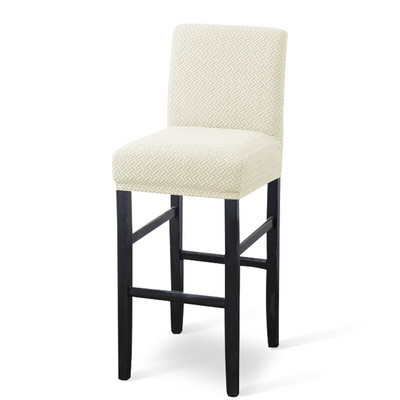 Husă pentru scaun de bar din lână polară Husă pentru scaun cu spate scurt pentru sufragerie Banchete Cafenea Protectie pentru scaune decorative din jacquard