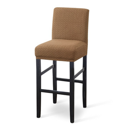 Husă pentru scaun de bar din lână polară Husă pentru scaun cu spate scurt pentru sufragerie Banchete Cafenea Protectie pentru scaune decorative din jacquard