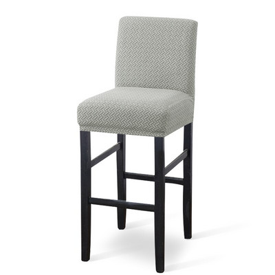 Husă pentru scaun de bar din lână polară Husă pentru scaun cu spate scurt pentru sufragerie Banchete Cafenea Protectie pentru scaune decorative din jacquard