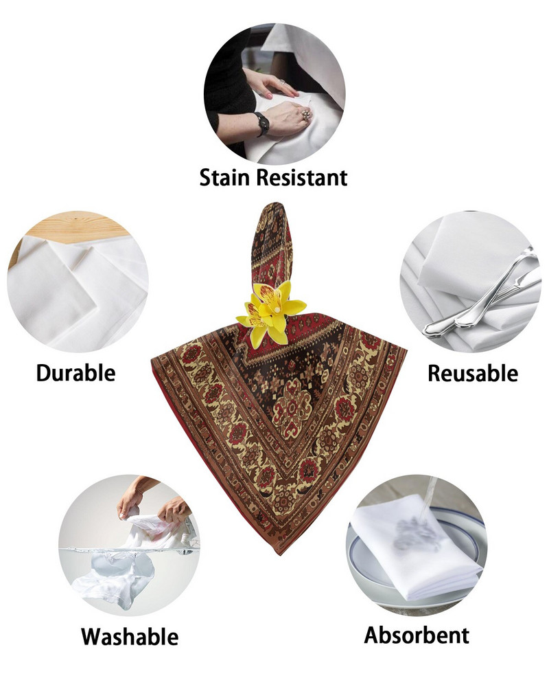 Rašto simbolis Retro stalo servetėlių audinio rinkinys Vestuvių vakarėliui Servetėlė Nosinaitė Restorano reikmenys Kalėdinės servetėlės