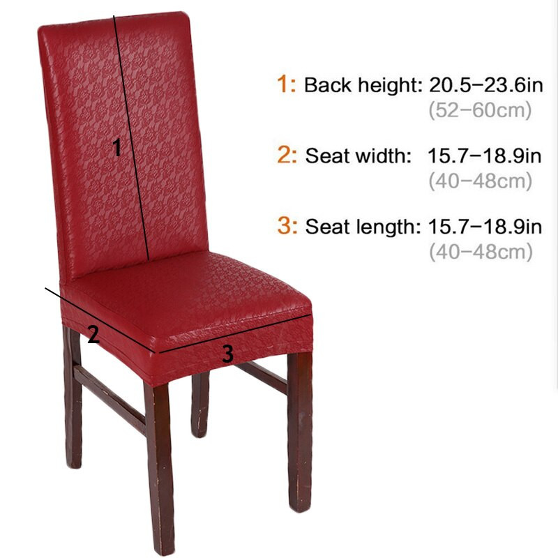 Husa scaun din piele PU Husa scaun elastic confortabil Husa scaun cu dungi Husa scaun dantela Husa scaun de luat masa Multicolor